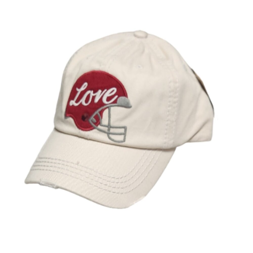 Love Football Helmet Cap